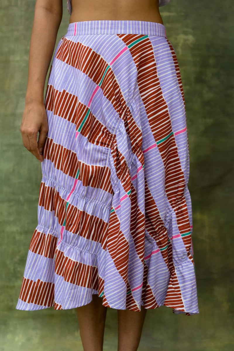 Lizzy Striped Skirt by Doodlage for women Worldwide