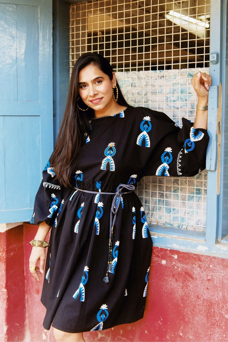 Africana Short Dress poplin by JodiLife for women Worldwide