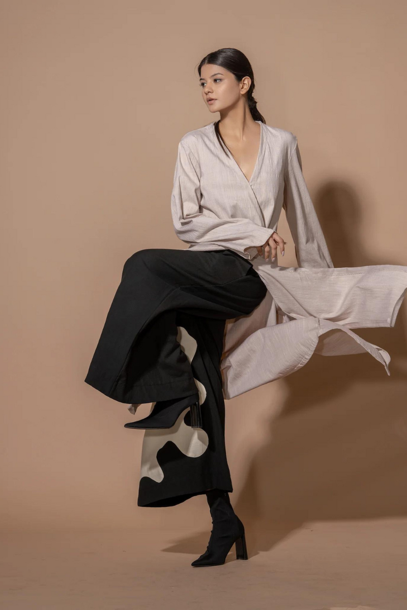 Bay Dress viscose lycra dresses by Stoique in beige for women Worldwide