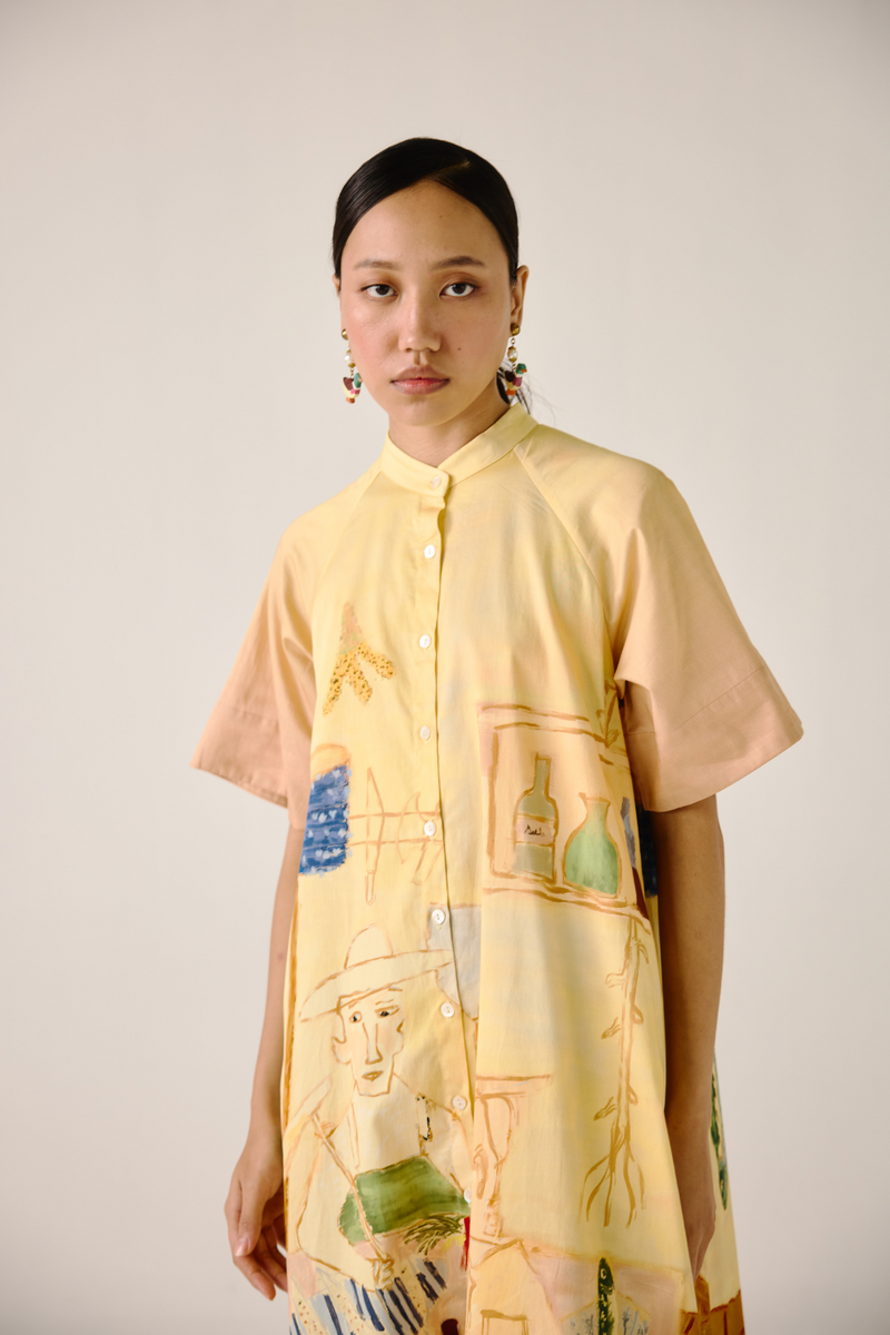 A-Line Long Dress - Fisherman cotton by CORD for women Worldwide