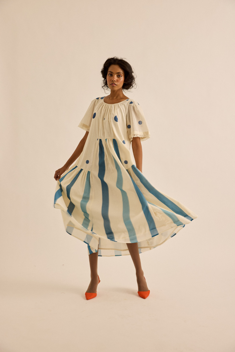 Wild Pine Dress mul dress by Khara Kapas in off-white for women Worldwide