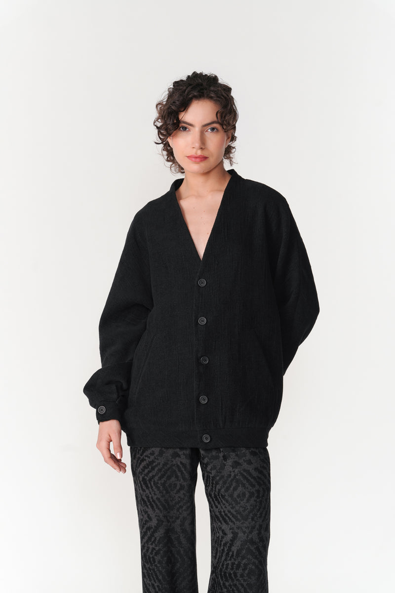 Oru Cardigan jacket/overlay by Turn Black in black for women Worldwide