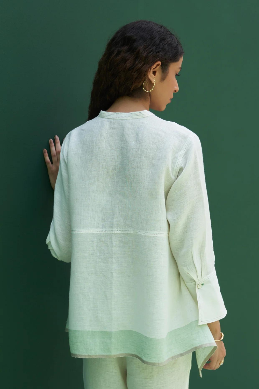 Yoshi Border Linen Top
- Ivory