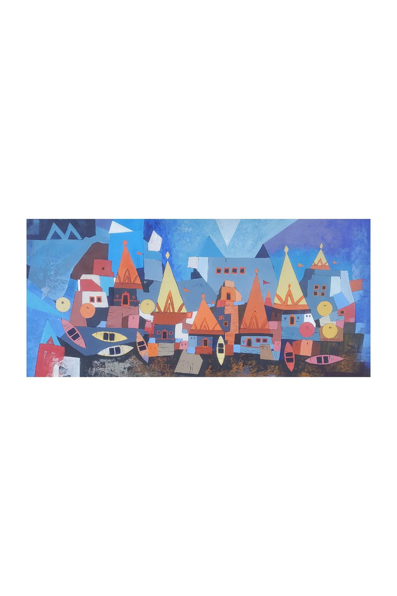 Varanasi-80 x 36 inches