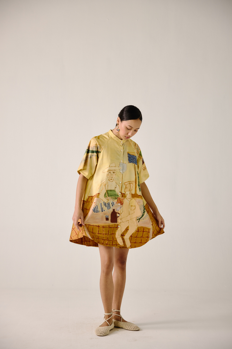 A-Line Dress - Fisherman cotton by CORD for women Worldwide