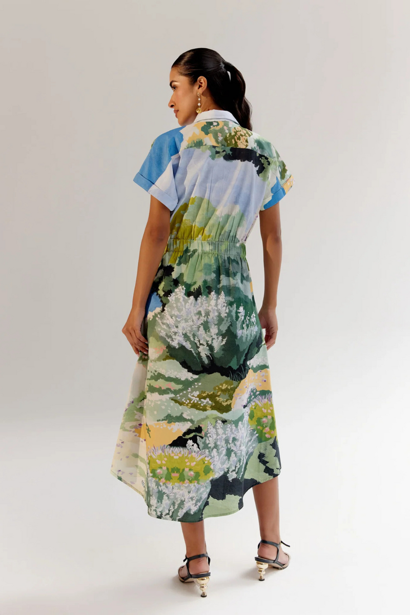 Coral Midi - Forest satin by NOIB for women Worldwide