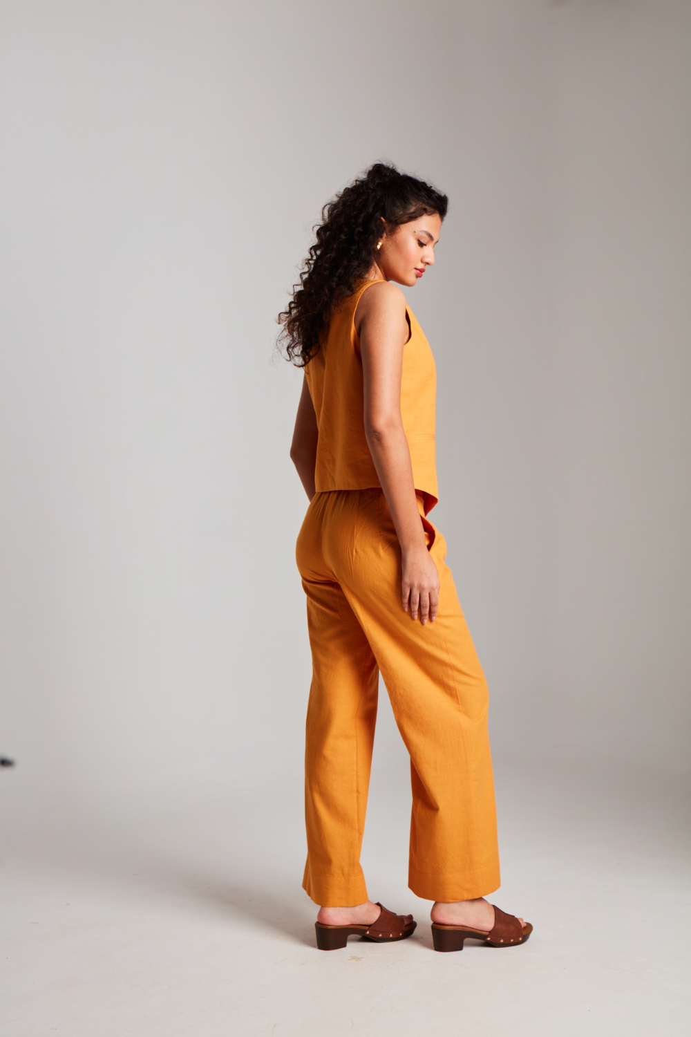 Mango Co-Linen Pleated Trousers