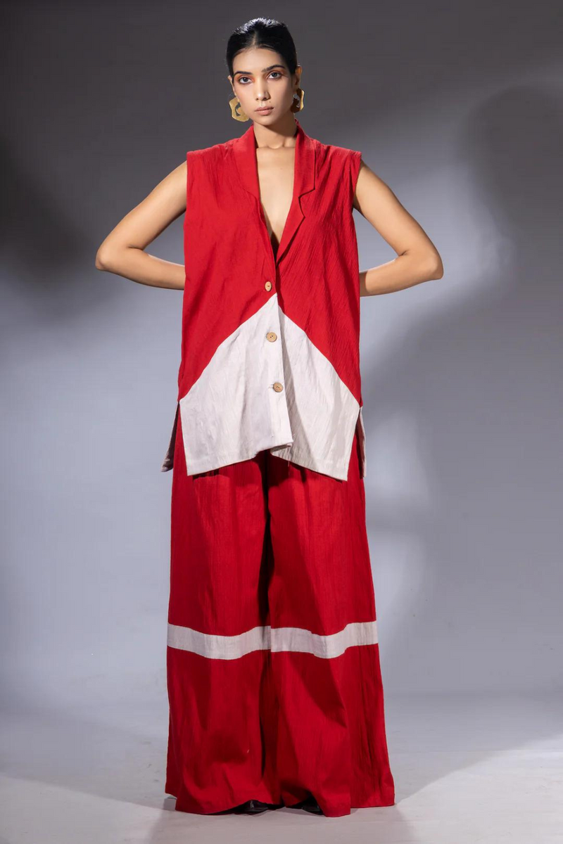 Dill Jacket viscose lycra jackets and overlays by Stoique in red, beige for women Worldwide
