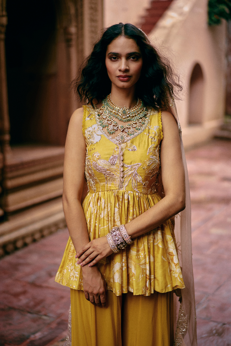 PH-2471 Peplum Palazoo Set by Paulmi & Harsh for women Worldwide