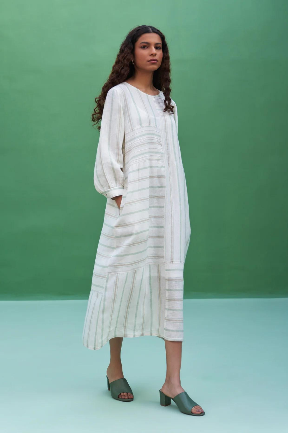 Kwan Striped Linen Dress
- Mint