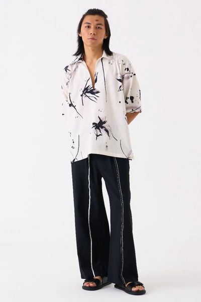 FLORAL RESORT WEAR SHIRT - WHITE