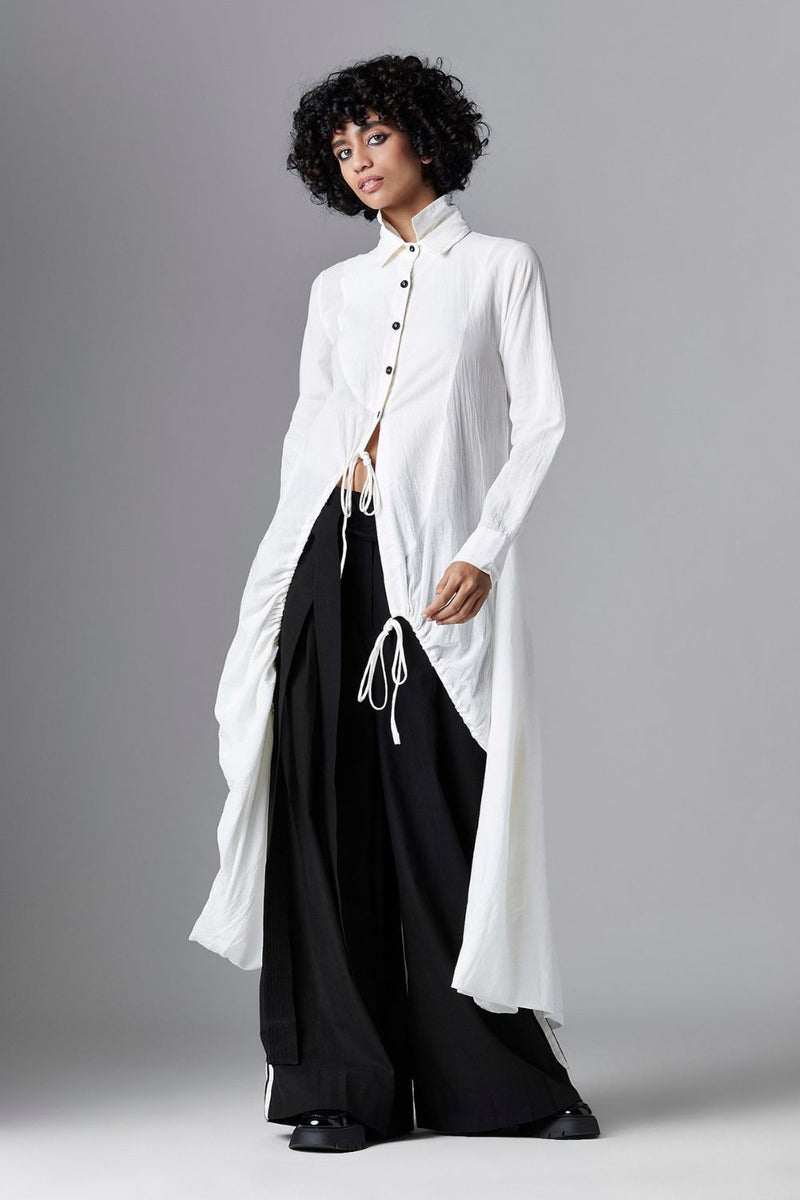 DEANNA SHIRT cotton Tops and Shirts by Chola in white color for women Worldwide