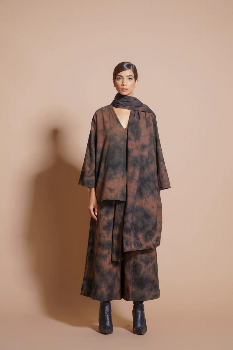 Bamboo Top cotton matty tops and shirts by Stoique in brown for women Worldwide