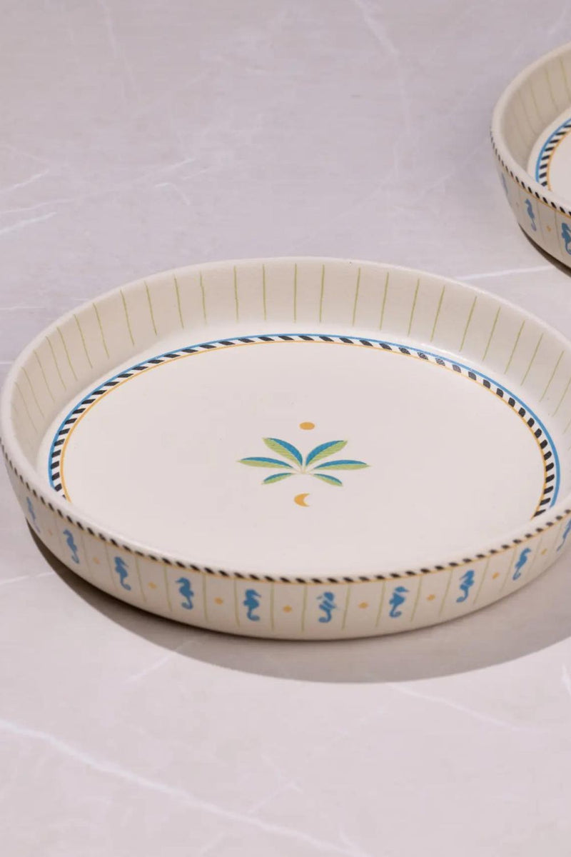 Mirissa Tall Edge Platter - Petit linen by Gado Living for Worldwide