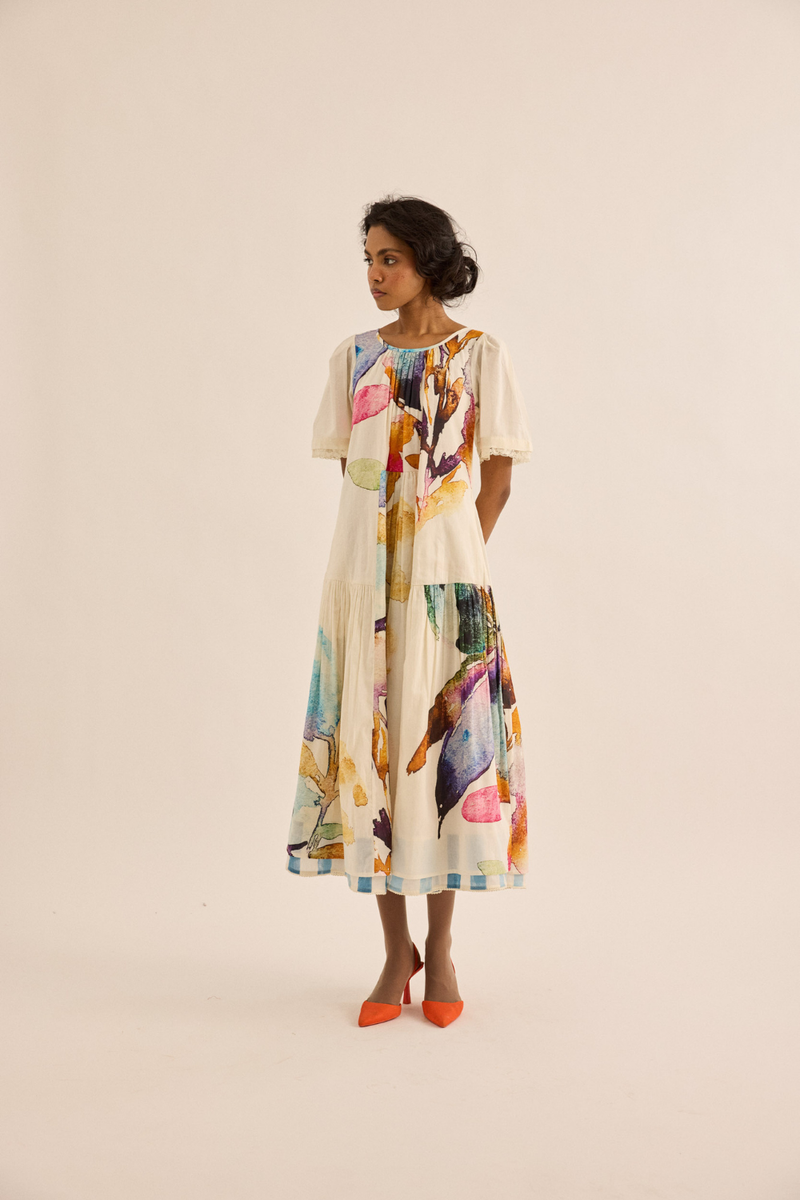 Petaline Dress mul dress by Khara Kapas in multicolor for women Worldwide