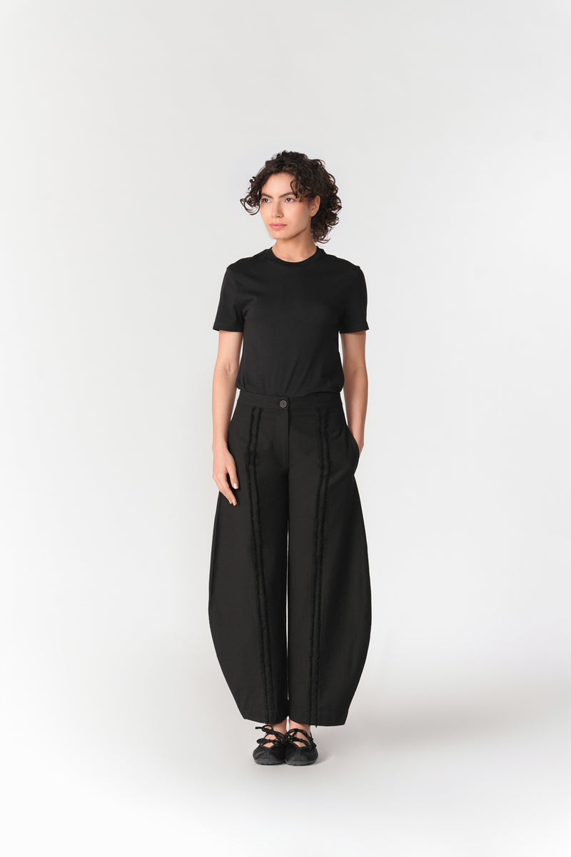Barrel Slot Seam Pants pant/trouser by Turn Black in black for women Worldwide