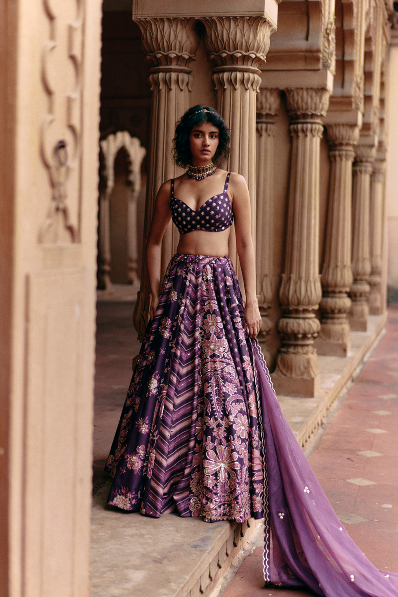 PH-2488 
Lehenga 
Blouse 
Dupatta Set by Paulmi & Harsh for women Worldwide