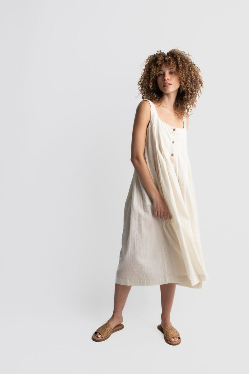 Romantic White Midi Dress