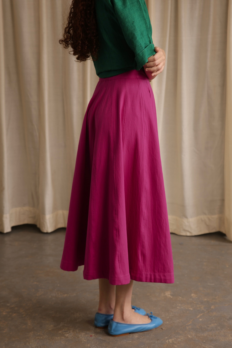 Bisou Skirt cotton by MASON AND MILL in pink color for women Worldwide