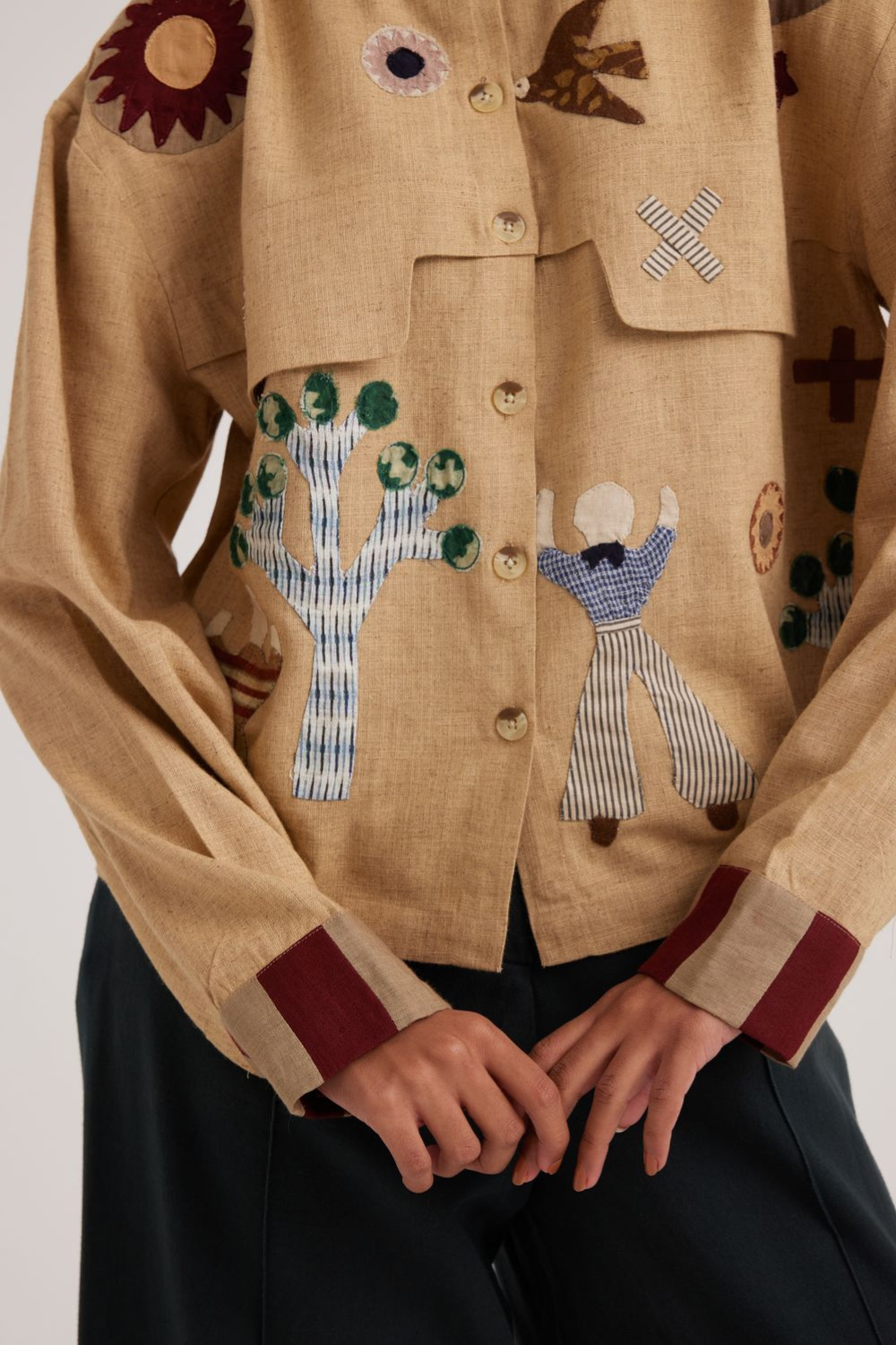 Bert Shirt-Folk Applique