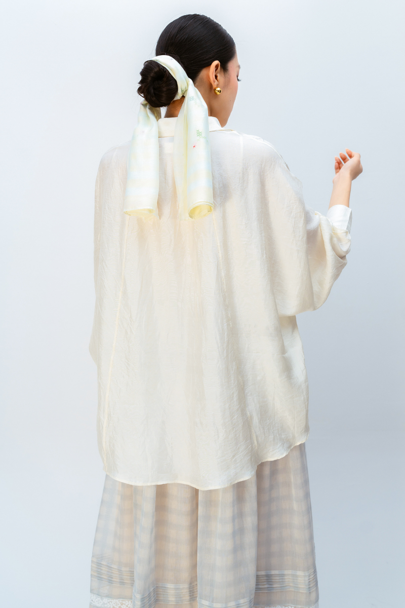 DREAMCORE SHIRT silk top/shirt by Ode to Odd in off white for women Worldwide