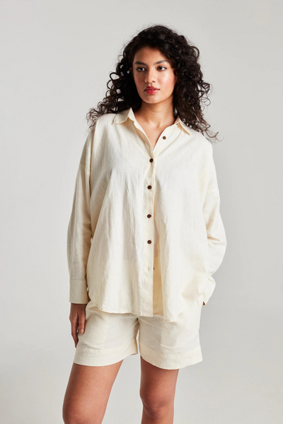 Vanilla Co-Linen Classic Shirt set