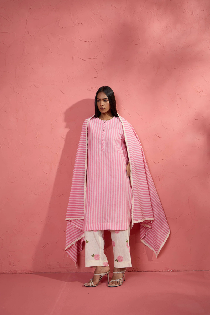 Stripe Dupatta cotton cambric dupatta by AAVIDI for women Worldwide