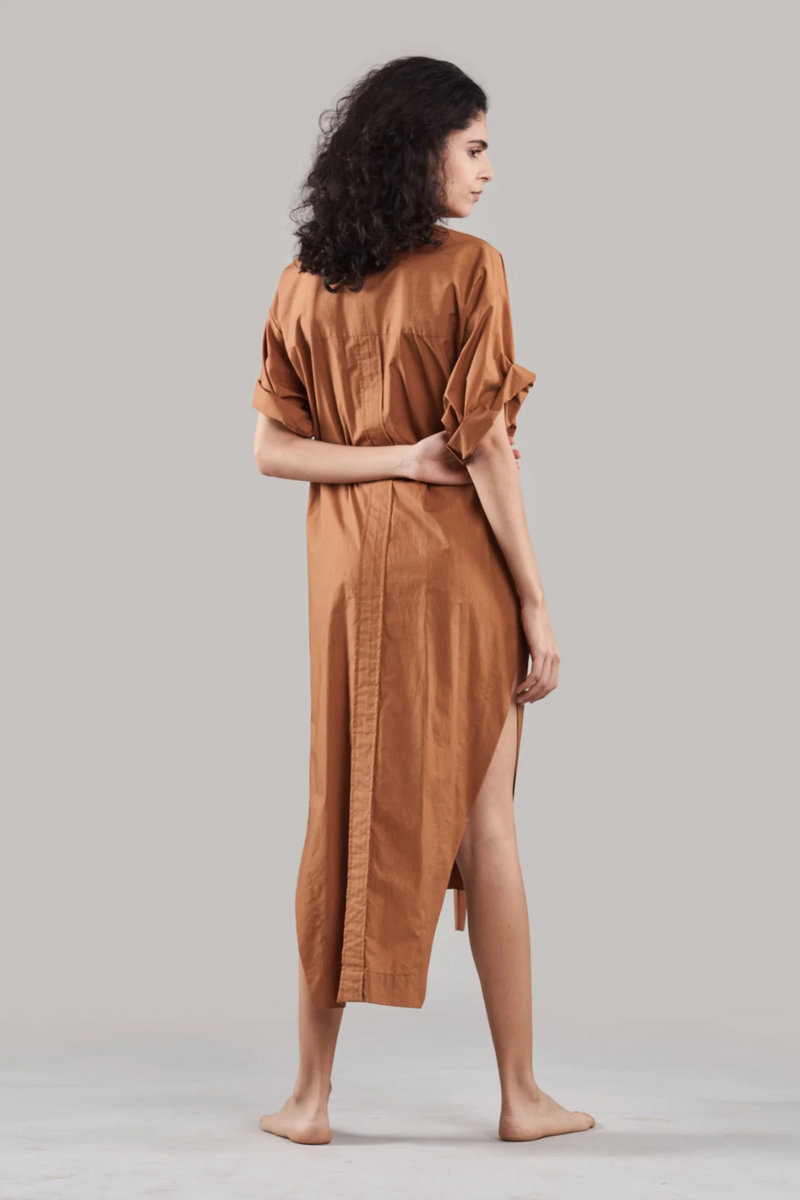 Rohati Shirt Dress poplin by Ituvana in black color for women Worldwide
