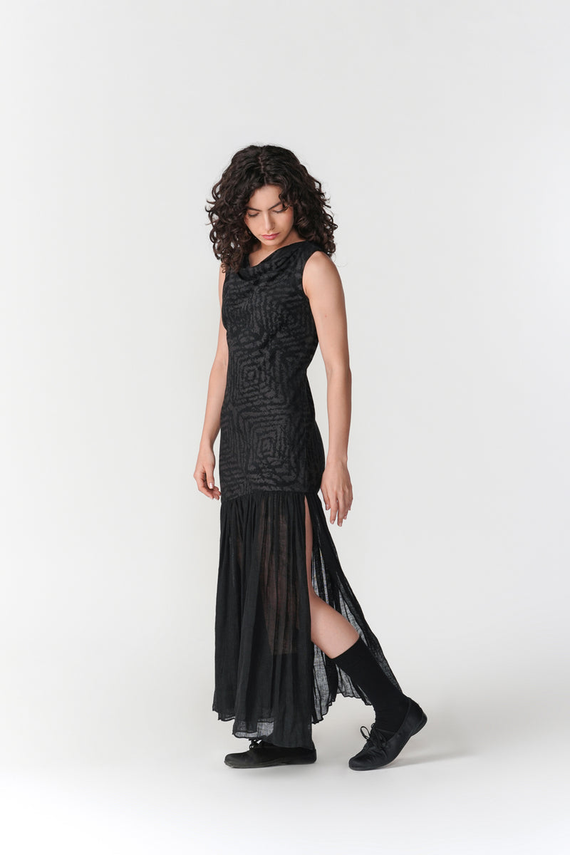 Cowl Neck Bias Dress dress by Turn Black in black for women Worldwide