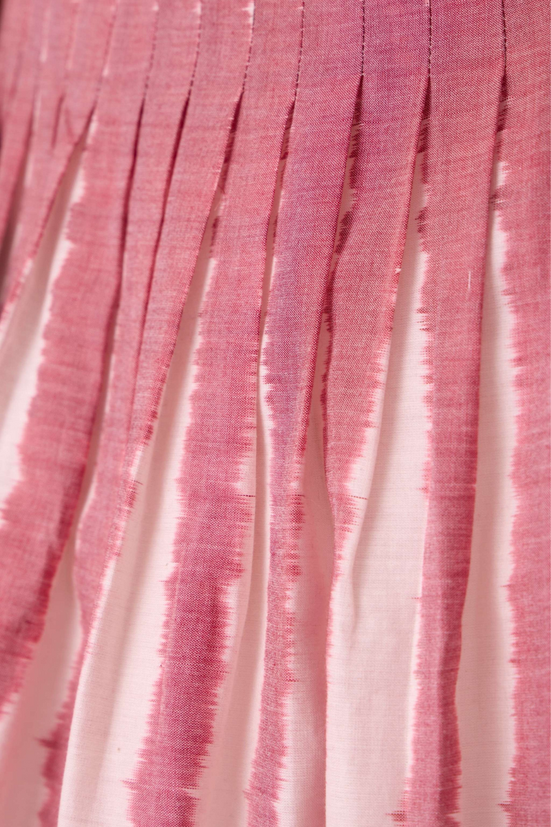 Levin Rhubarb Striped Ikat Skirt cotton by The Summer House for women Worldwide