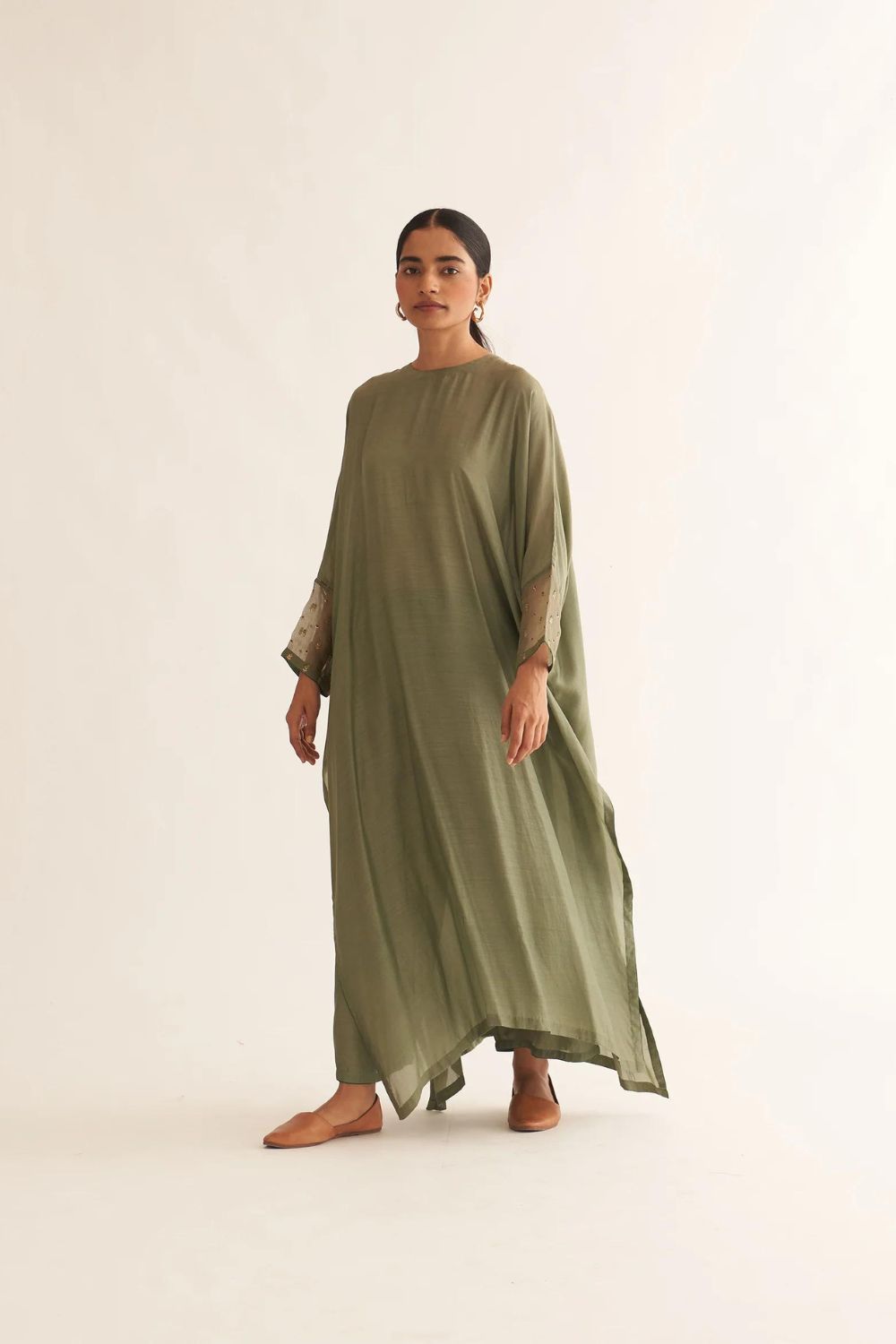 AYANA SAGE GREEN KAFTAN SET