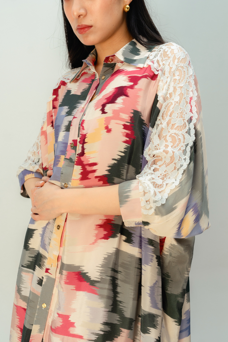 GOLDEN FOREST DRESS crepe dress by Ode to Odd in multi for women Worldwide
