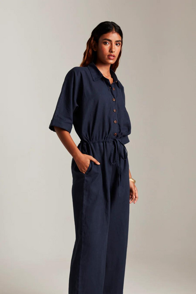 Navy Co-Linen Boilersuit