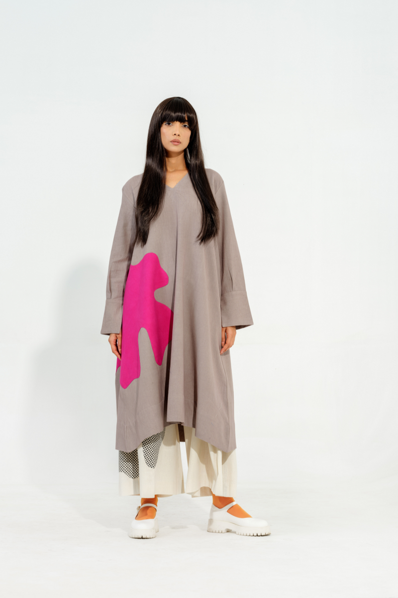 Cinnamon Tunic cotton matty kaftans and tunics by Stoique in grey, pink for women Worldwide