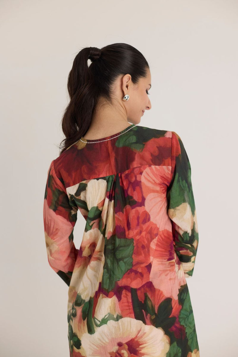SCARLETT SHORT KURTA SET cotton by Yam in multi color for women Worldwide