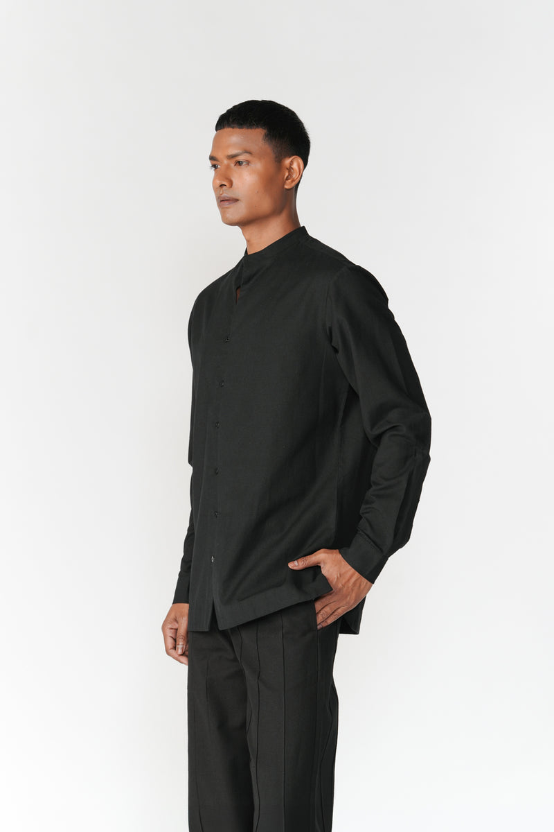 Relaxed Cotton Shirt top/shirt by Turn Black in black for men Worldwide