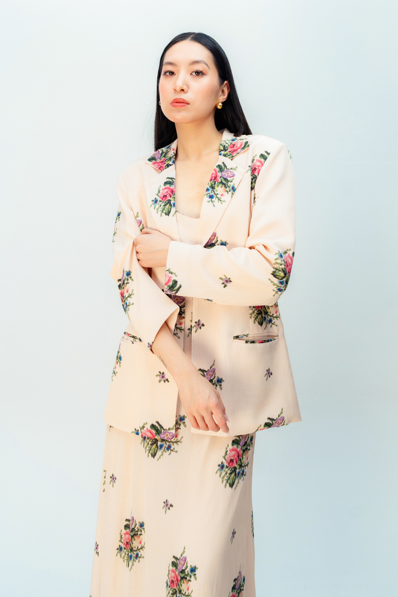 AMBER GLEAM JACKET crepe jacket/overlay by Ode to Odd in blush pink for women Worldwide