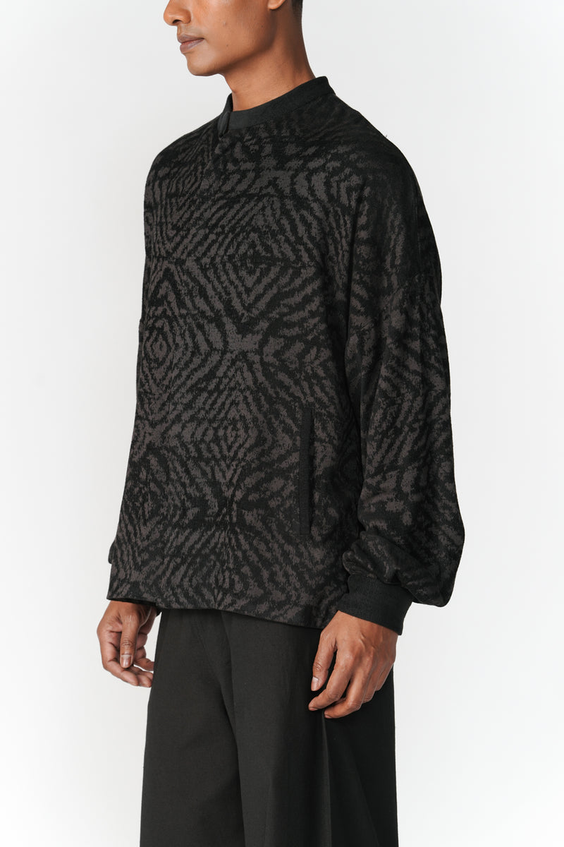 Jacquard Short Jacket jacket/overlay by Turn Black in black for men Worldwide