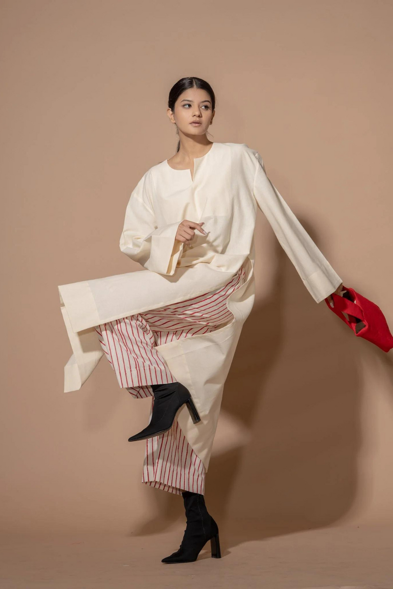 Clove Tunic 100% cotton matty kaftans and tunics by Stoique in natural for women Worldwide