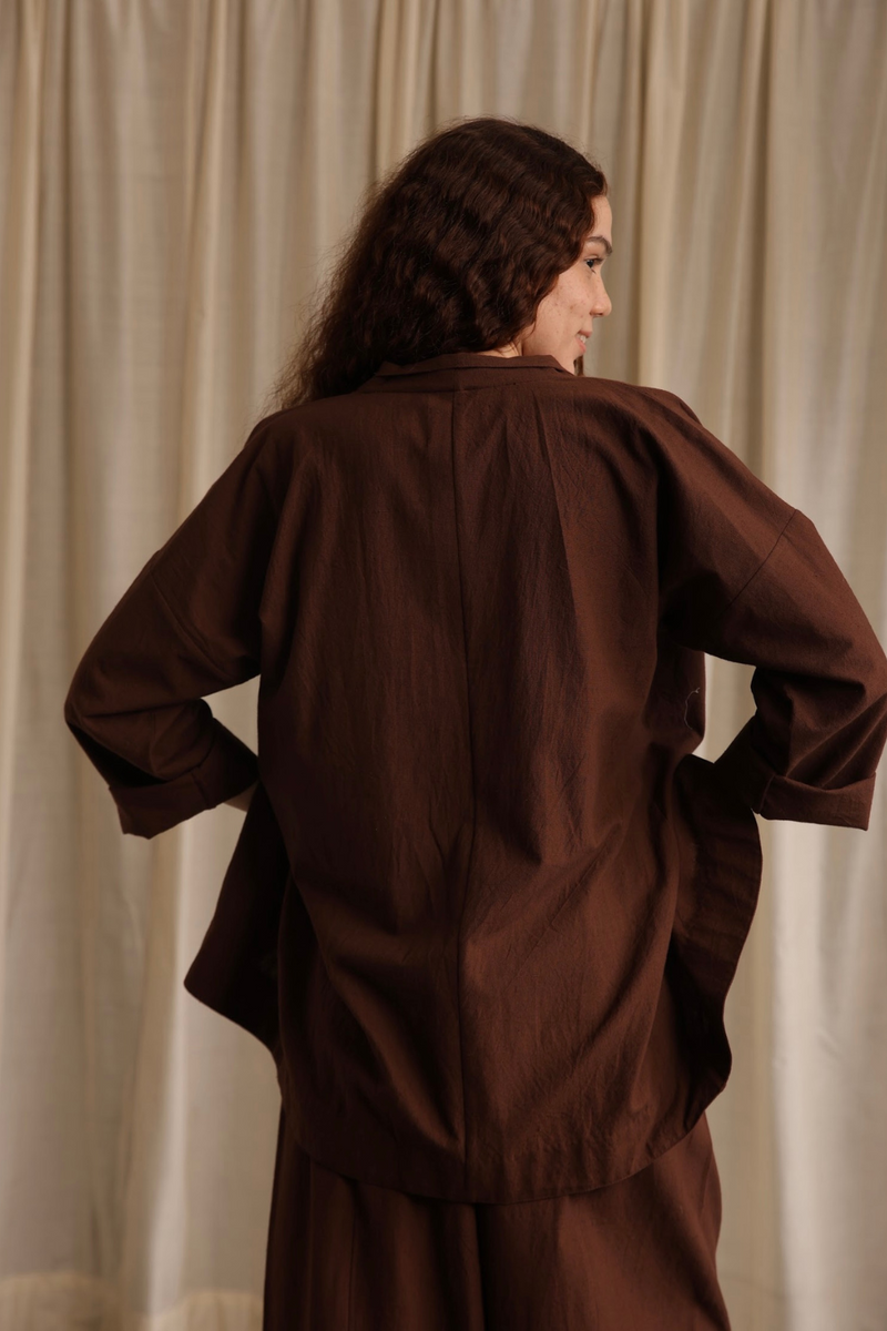 Juna Jacket cotton by MASON AND MILL in brown color for women Worldwide