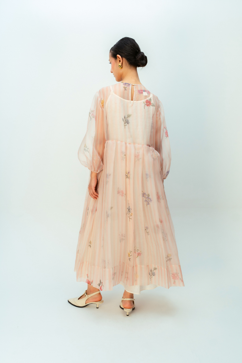 BARELY BLUSH DRESS silk organza dress by Ode to Odd in blush pink for women Worldwide