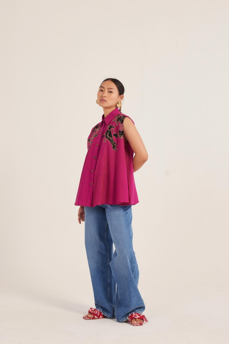 Tai Handloom Blouse cotton by JodiLife for women Worldwide