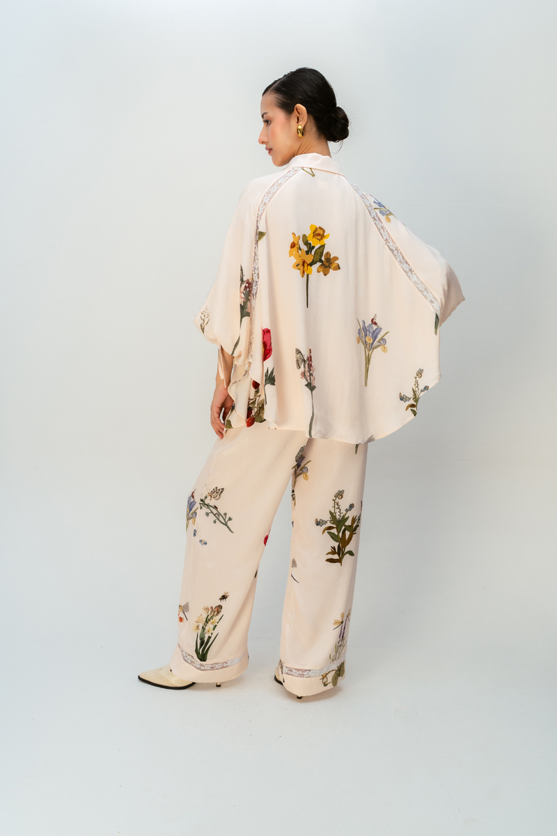 GENTLE GRACE CO-ORD SET crepe co-ord set by Ode to Odd in blush pink for women Worldwide
