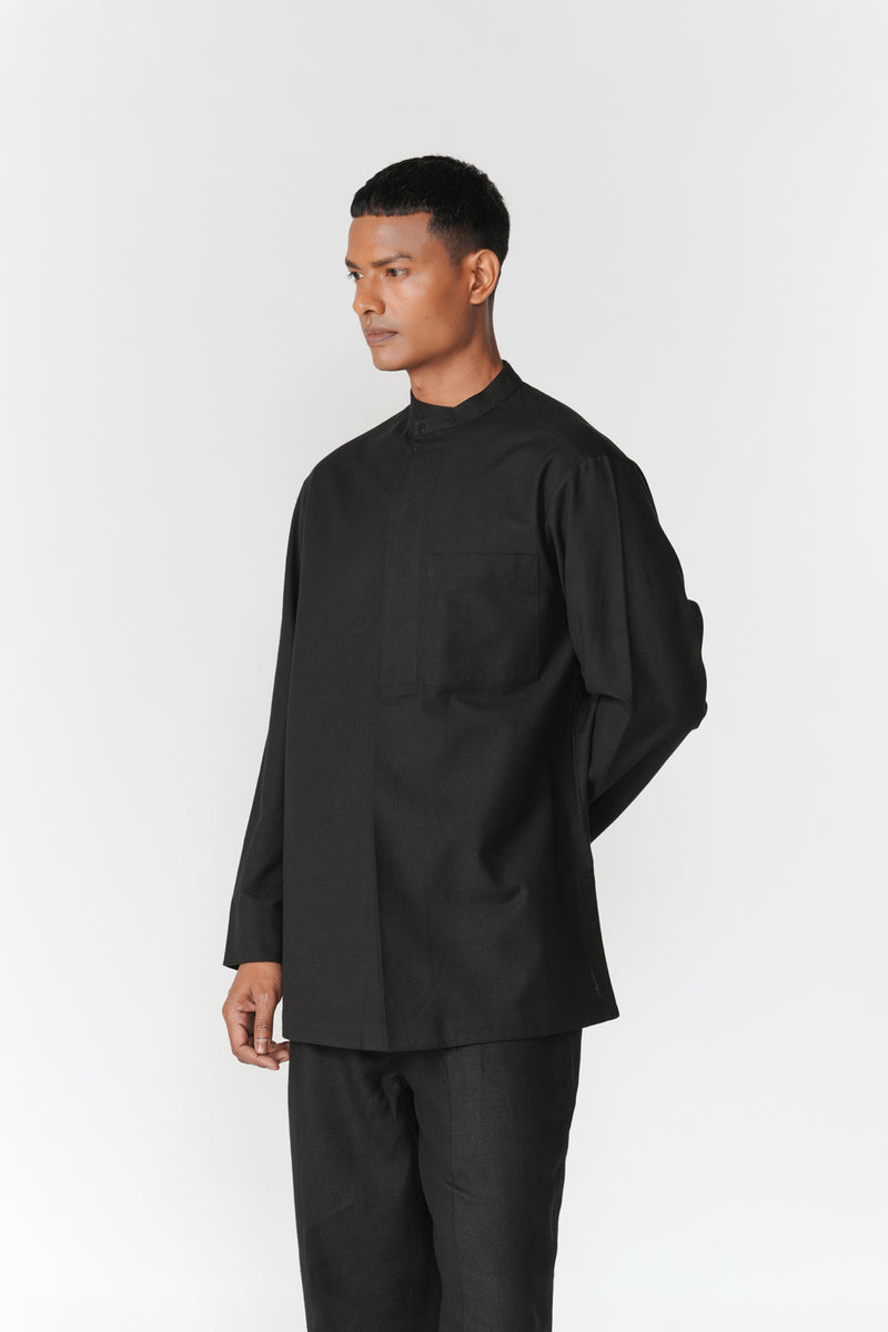 Double Placket Shirt top/shirt by Turn Black in black for men Worldwide