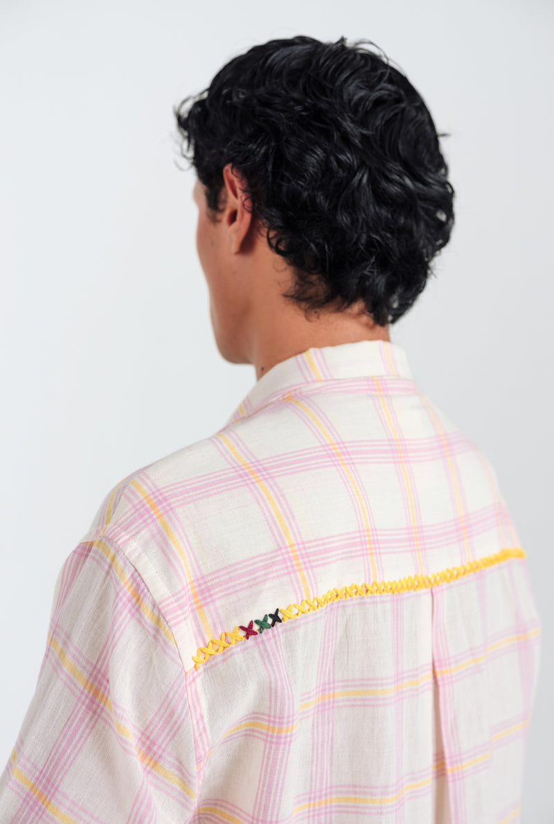 Chataai Men Shirt cotton shirt by Jodi Men in white, pink for men Worldwide