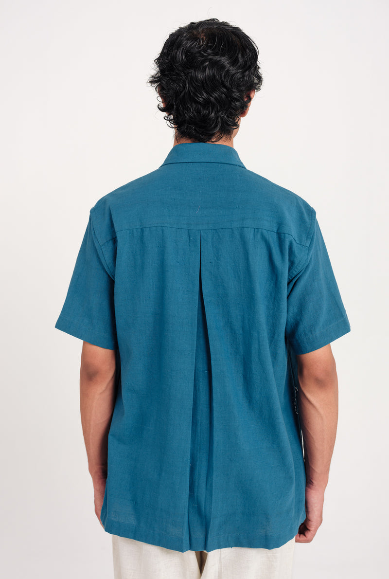 Ether Handloom Men Shirt kala cotton shirt by Jodi Men in blue for men Worldwide