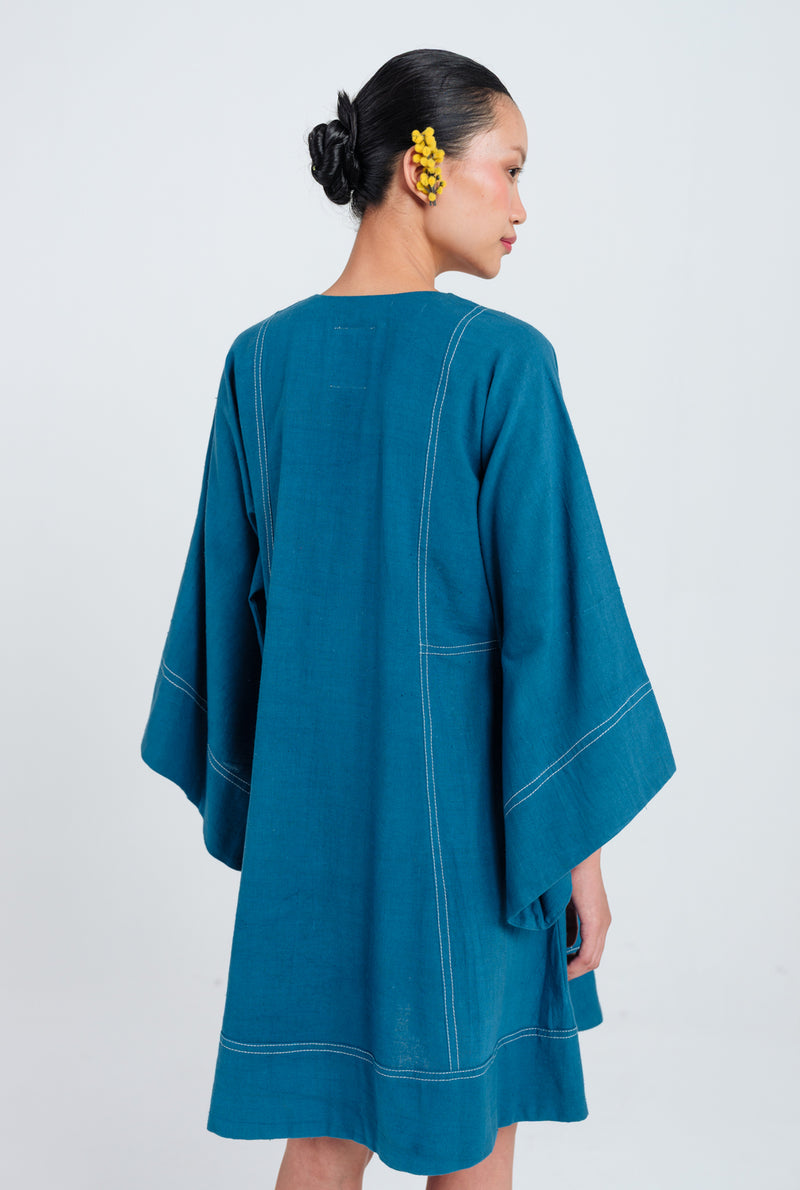 Ether Shift Dress kala cotton dress by JodiLife in blue for women Worldwide