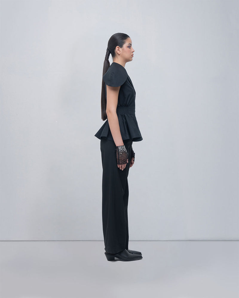 Daria Top viscose top/shirt by Leh Studios in black for women Worldwide
