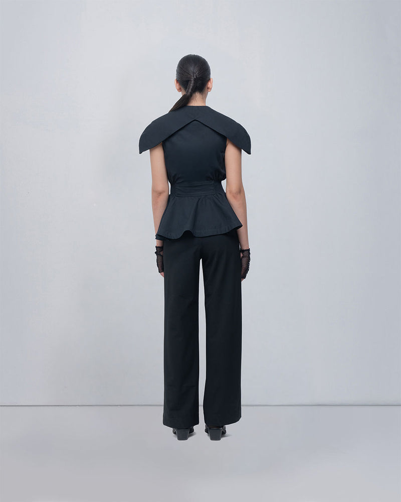 Daria Top viscose top/shirt by Leh Studios in black for women Worldwide