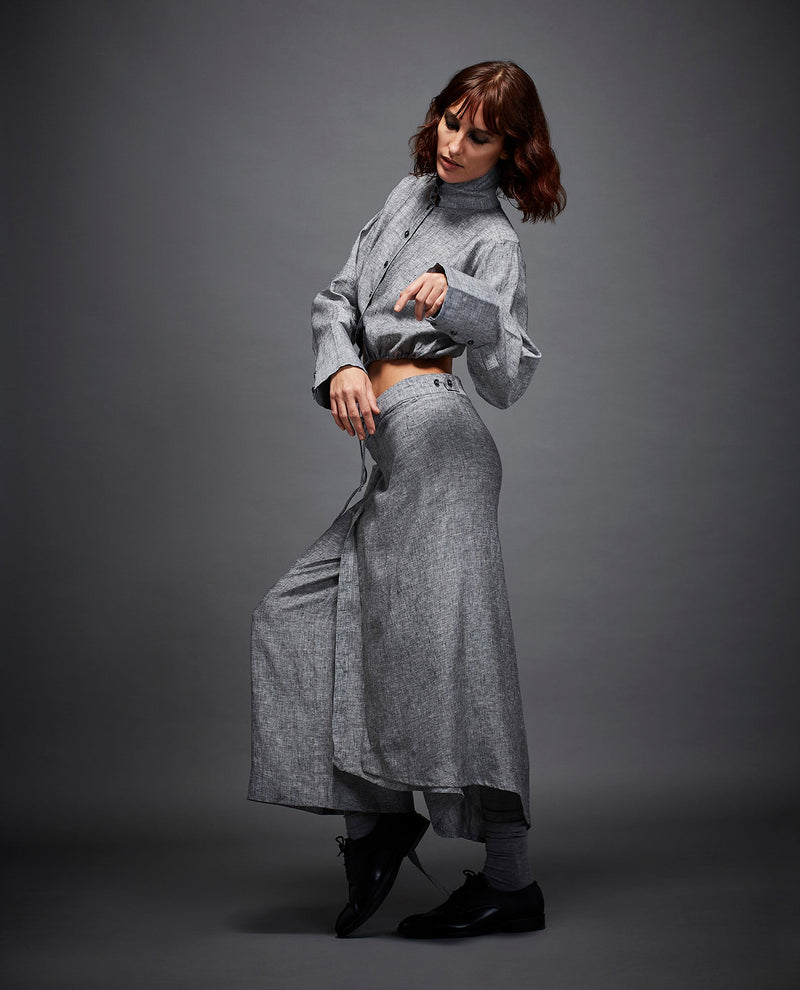 OLIVIA TROUSER by Chola in grey color for women Worldwide